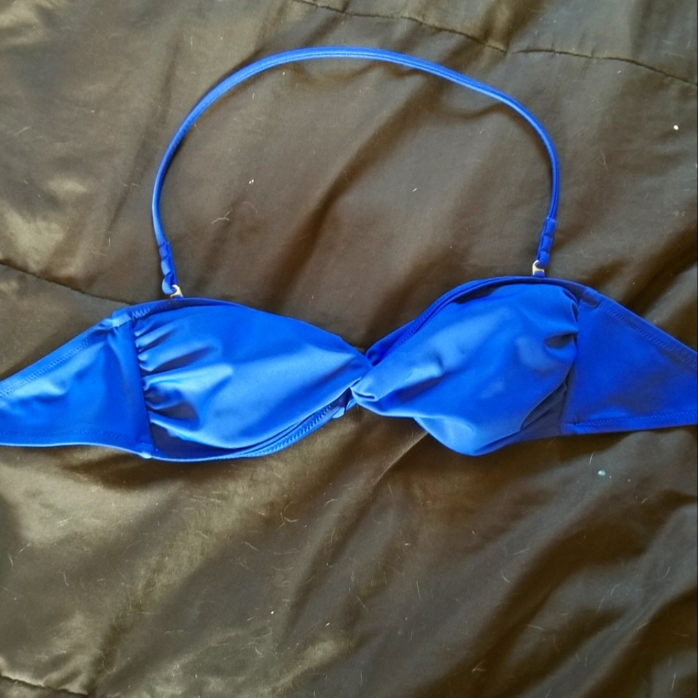 Navy Blue Bandeau bikini top